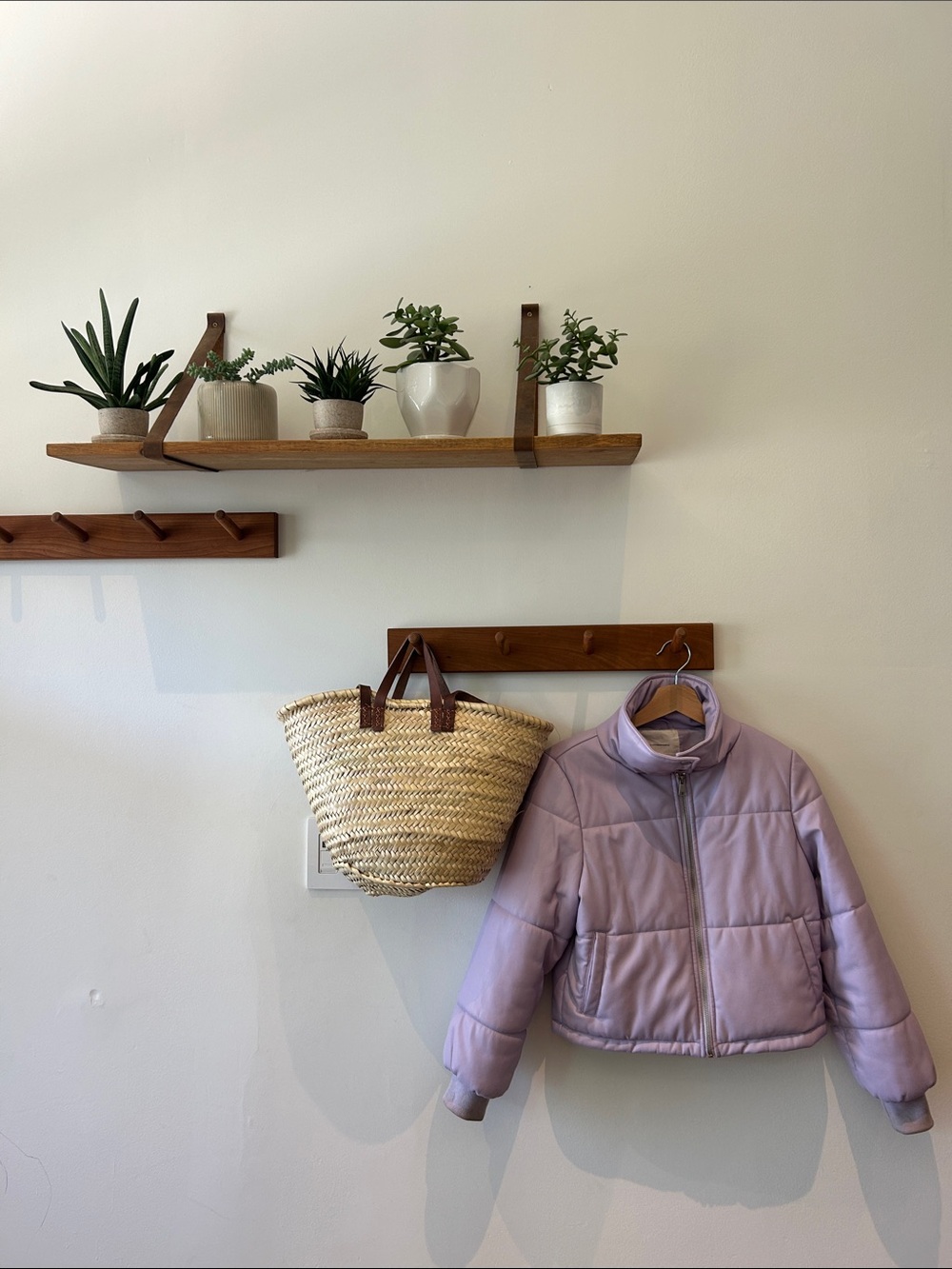 Anthropologie Lavender Quilted Puffer Jacket on Hook